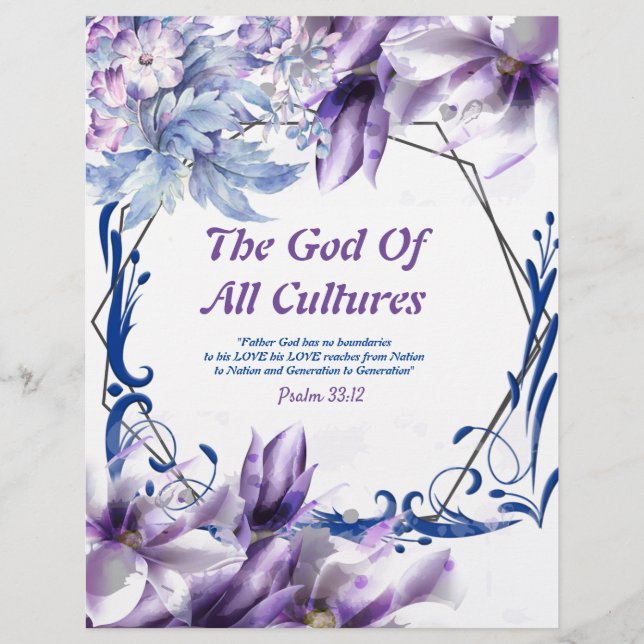 The God  All Cultures Poem Personalised Stationary (Front)
