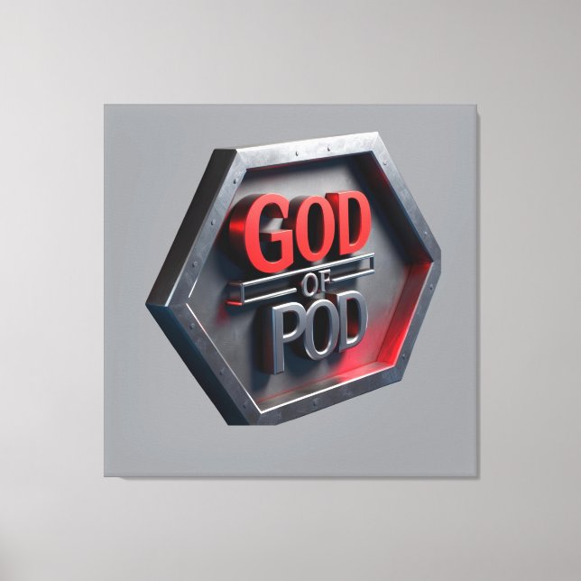 The God Of POD (Print On Demand) Canvas Print (Front)