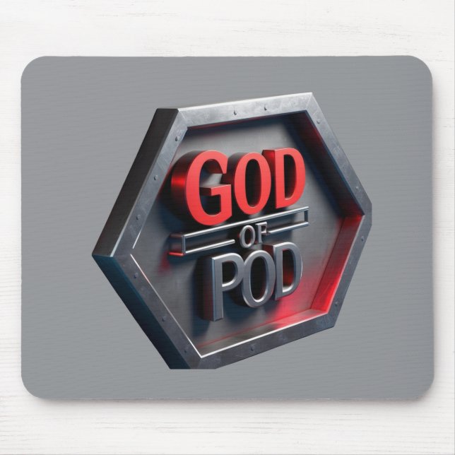 The God Of POD (Print On Demand) Mouse Pad (Front)