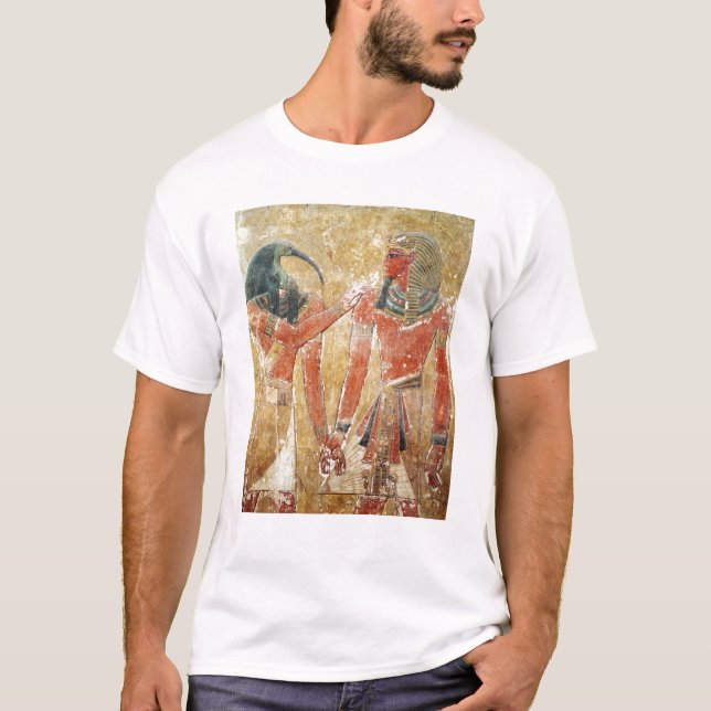 The god Thoth with Seti I  in the Tomb of Seti T-Shirt (Front)
