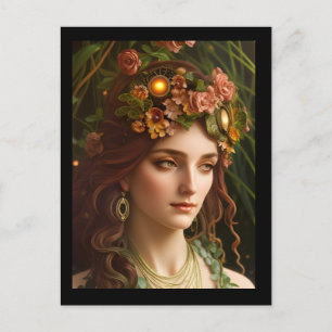 The Goddess Demeter Digital Art Postcard