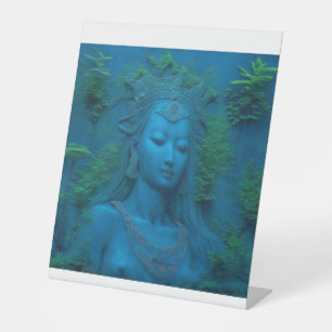 The goddess Ishtar in the lake of eternal life Pedestal Sign