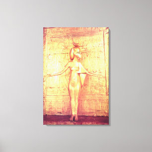 The goddess Selket on the canopic shrine Canvas Print