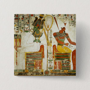 The Gods Osiris and Atum, from Tomb of 15 Cm Square Badge