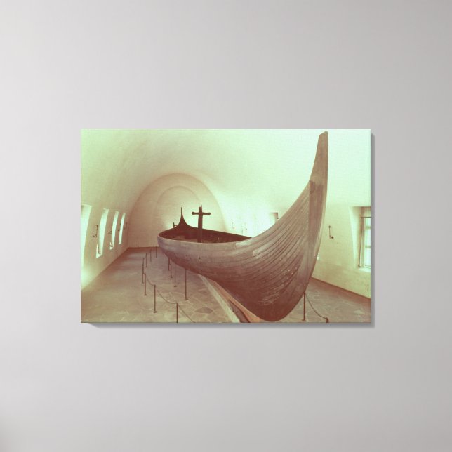 The Gokstad longship (wood) Canvas Print (Front)