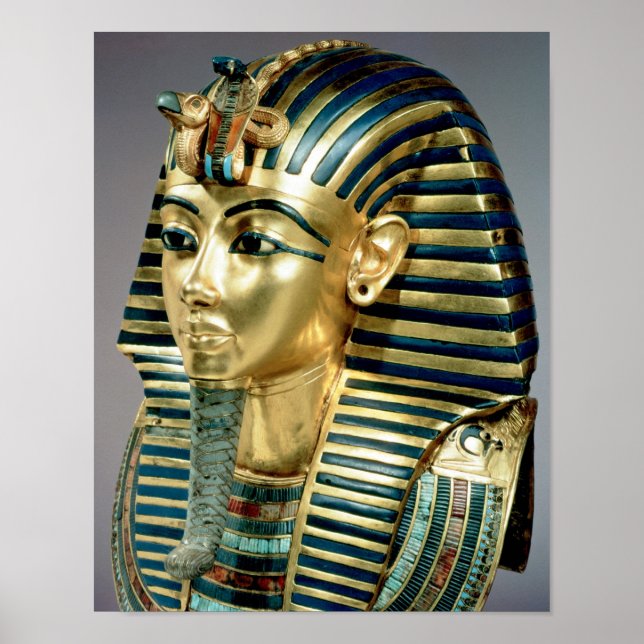 The gold funerary mask, from tomb of Tutankhamun Poster (Front)