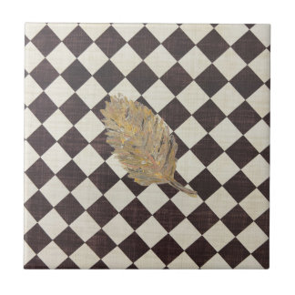 The Gold Leaf Diamond Ceramic Tile 