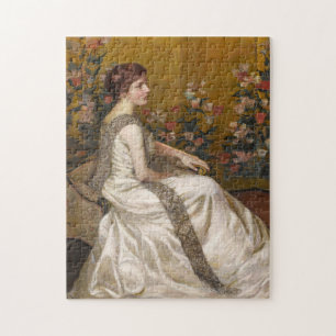 The Gold Screen   Lilla Cabot Perry Jigsaw Puzzle