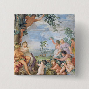 The Golden Age (fresco) 15 Cm Square Badge