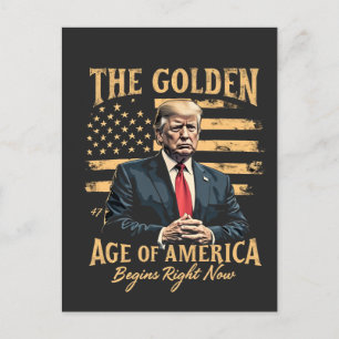 The Golden Age of America Begins Now Holiday Postcard