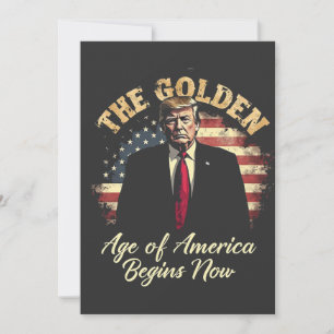 The Golden Age of America Begins Now Trump Thank You Card