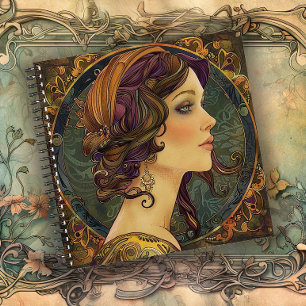 The Golden Age of Grace Art Nouveau Notebook