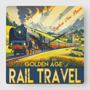 The Golden Age Square Wall Clock