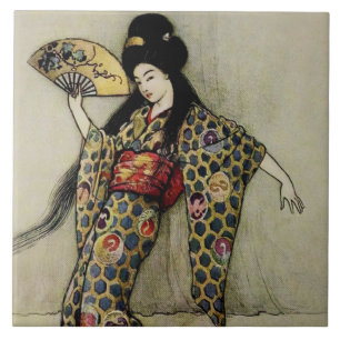 “The Golden Comb” by Warwick Goble Tile