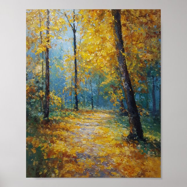 The Golden Corridor: A Sun-Drenched Path Poster (Front)