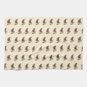 The Golden Eagle (Aquila chrysaetos) NY Bird Image Tea Towel