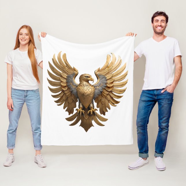 The Golden Eagle Fleece Blanket (In Situ)