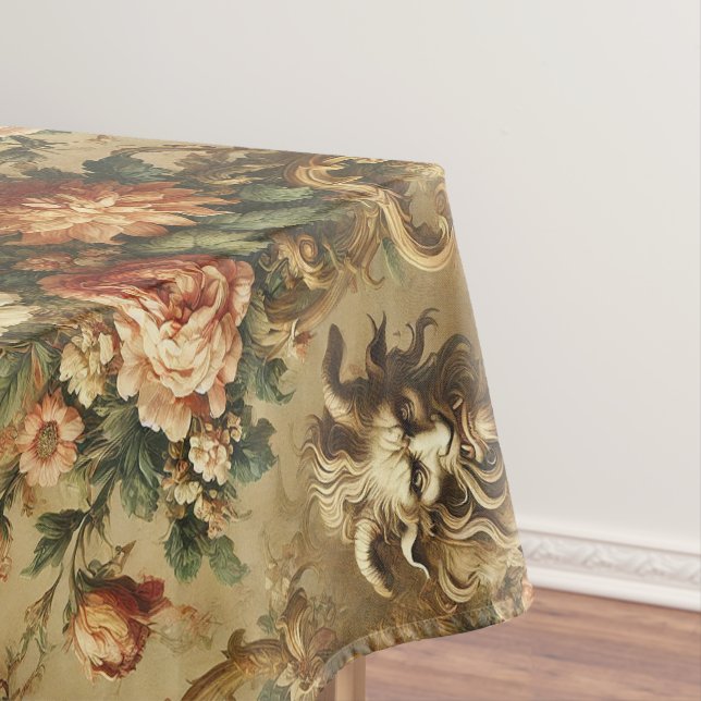 The Golden Fiend – Gothic Large Pattern Tablecloth (In Situ)