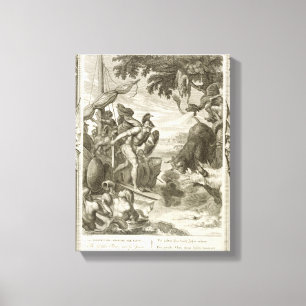 The Golden Fleece Won by Jason (engraving) Canvas Print