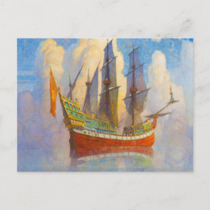 The Golden Galleon, 1922 by Newell Convers Wyeth Postcard