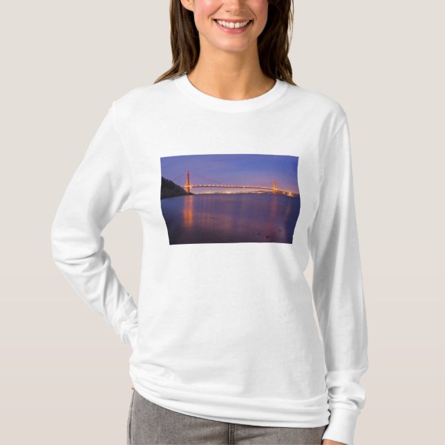 The Golden Gate Bridge at dusk from Kirby Cove T-Shirt (Front)