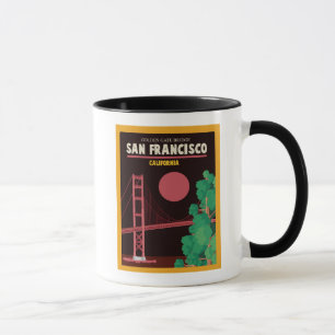 The Golden Gate Bridge at Night Mug