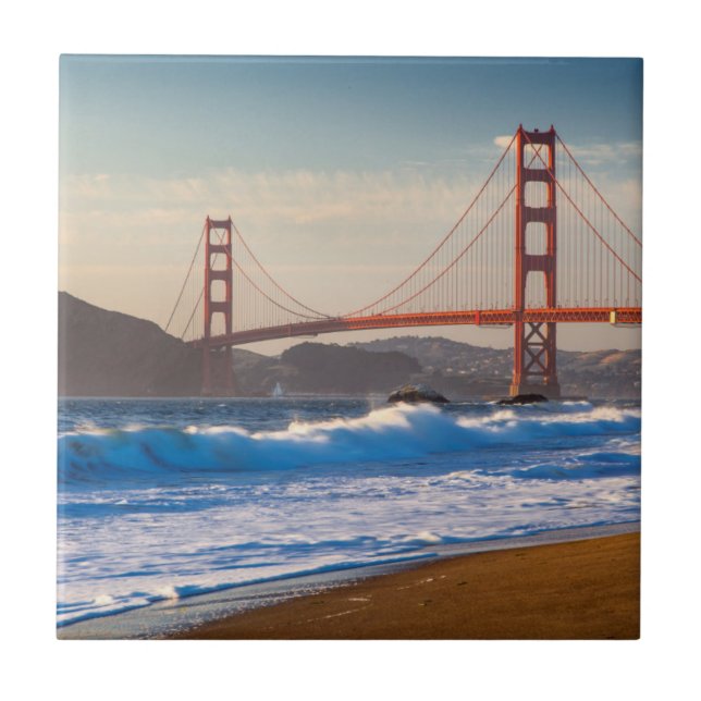 The Golden Gate Bridge From Baker Beach Tile (Front)