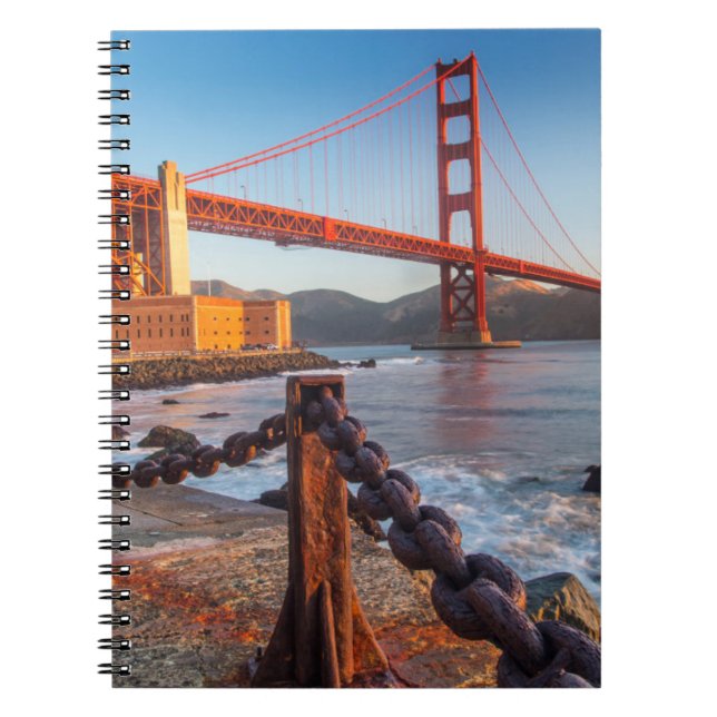 The Golden Gate Bridge From Fort Point Spiral Notebook (Front)