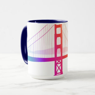 The Golden Gate Bridge Rainbow Style Mug
