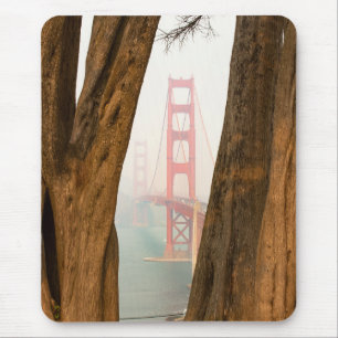 The Golden Gate Bridge Trees from Overlook View Mouse Pad