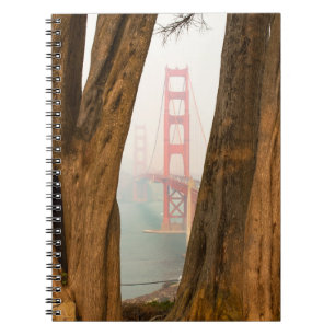 The Golden Gate Bridge Trees from Overlook View Notebook