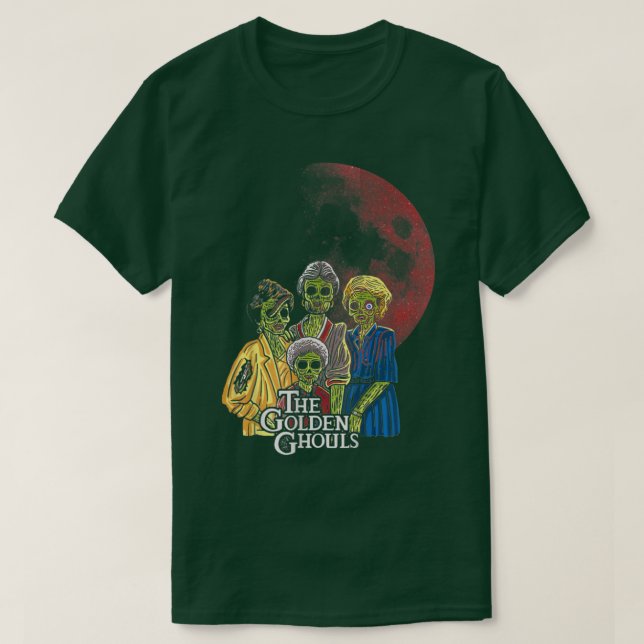 The Golden Ghouls Halloween Zombie Inspired Art Fu T-Shirt (Design Front)