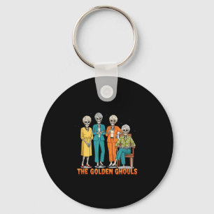 The Golden Ghouls Skeleton Halloween Idea Funny  Key Ring