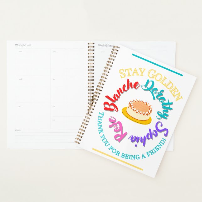The Golden Girls Stay Golden Typography Cheesecake Planner (Display)