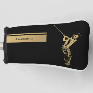 The golden golfer golf head cover