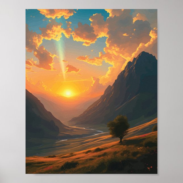 The Golden Hour Anime Style Poster (Front)