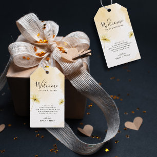 The Golden Hour Grace & Floral Wedding Welcome Gift Tags