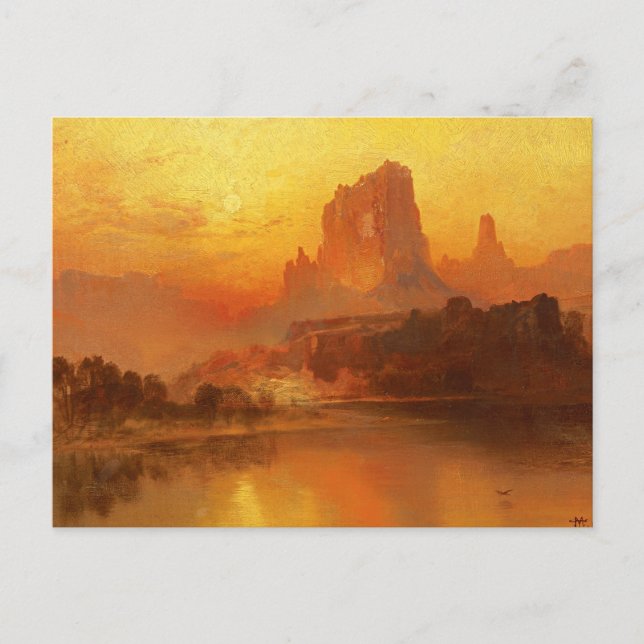 The Golden Hour, Moran, 1875 Postcard (Front)