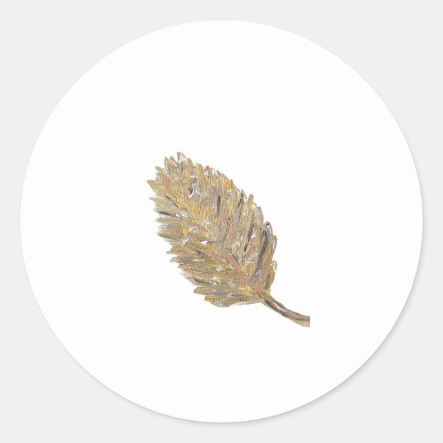 The golden Leaf Stickers - In White  (Front)