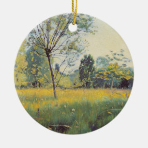 The Golden Meadow (by Ferdinand Hodler) Ceramic Tree Decoration