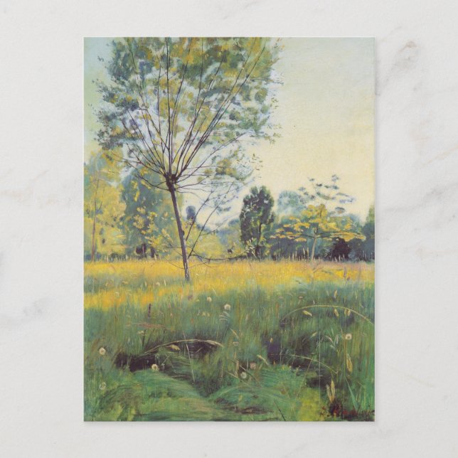 The Golden Meadow (by Ferdinand Hodler) Postcard (Front)