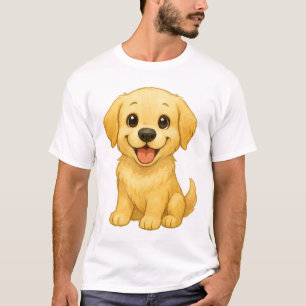 The Golden Optimist: Vintage Golden Retriever T-Shirt