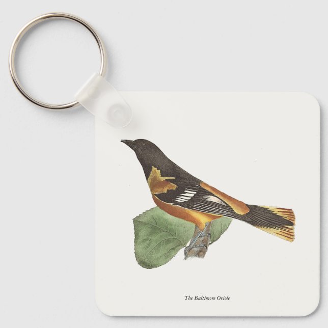 The Golden or Baltimore Oriole (Icterus galbula) Key Ring (Front)