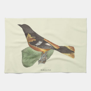 The Golden or Baltimore Oriole (Icterus galbula) Tea Towel