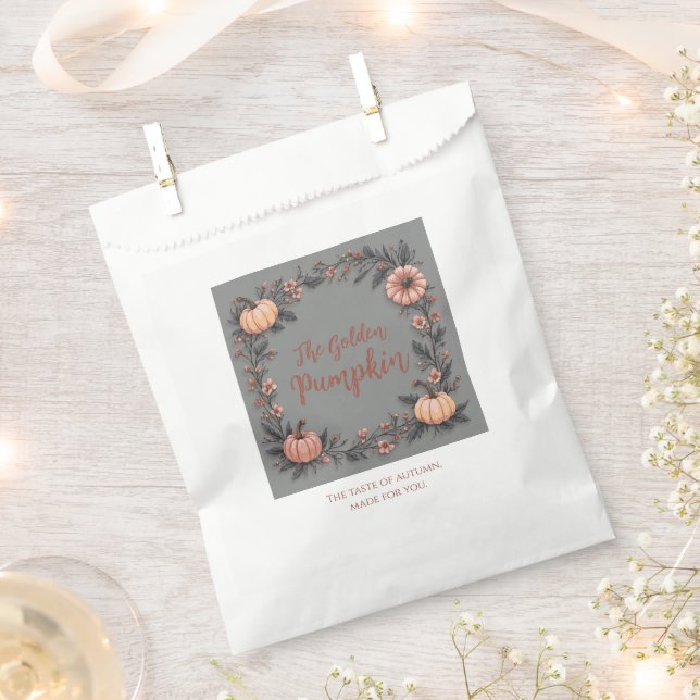 The Golden Pumpkin Favour Bags (Clipped)