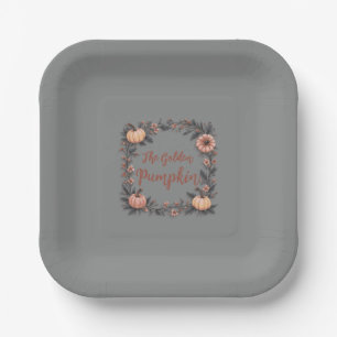 The Golden Pumpkin Paper Plate