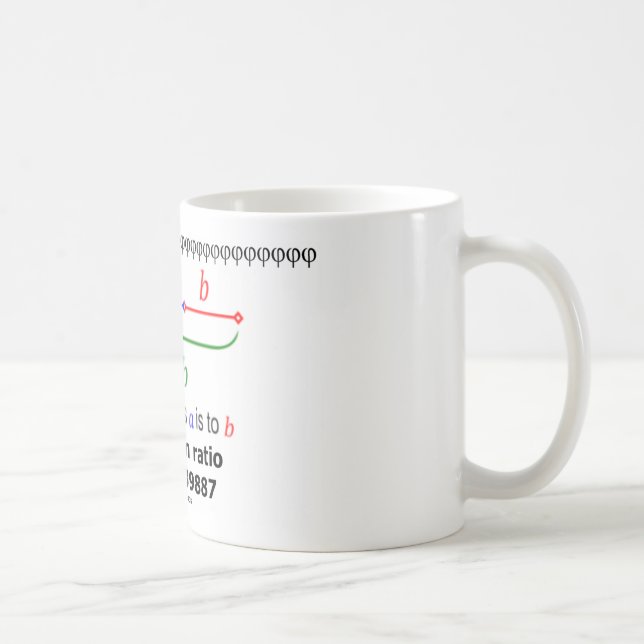The Golden Ratio (Mathematics 1.6180339887) Coffee Mug (Right)