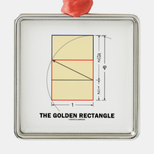 The Golden Rectangle (Geometry Math Ratio) Metal Tree Decoration