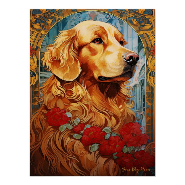 The Golden Retriever Dog 002 - Natalia Mucha Poster (Front)