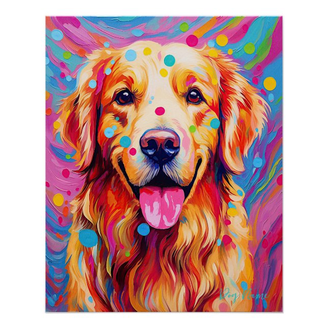 The Golden Retriever Dog 002 - Zetton Ziana Poster (Front)